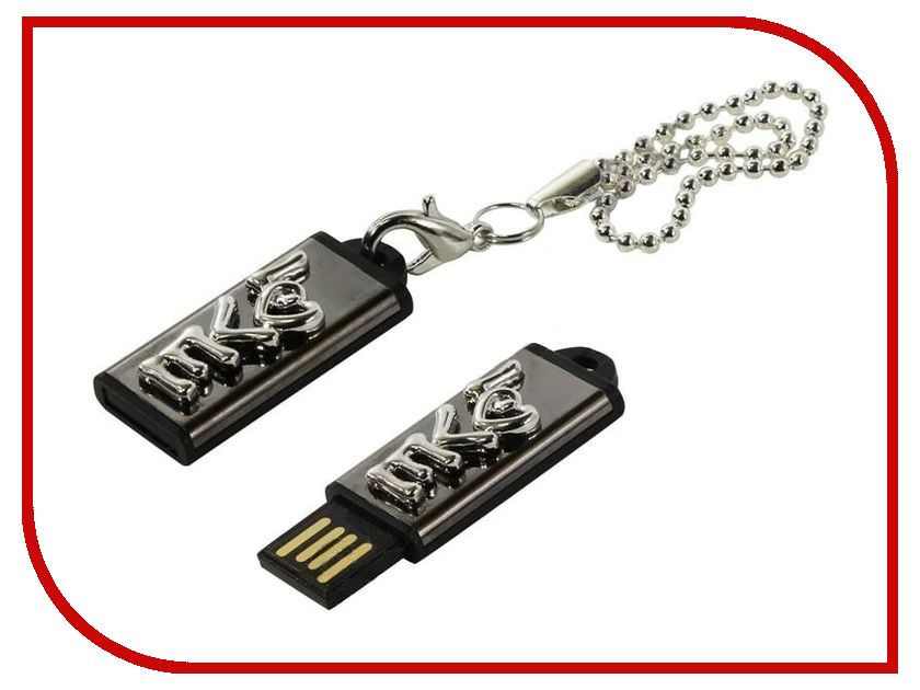 USB Flash Drive 8Gb - Iconik  Silver MTF-LOVES-8GB
