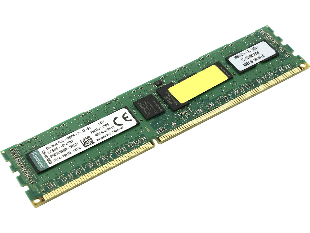 Kingston PC3-12800 DIMM DDR3L 1600MHz ECC CL11 - 8Gb KVR16LR11D8/8