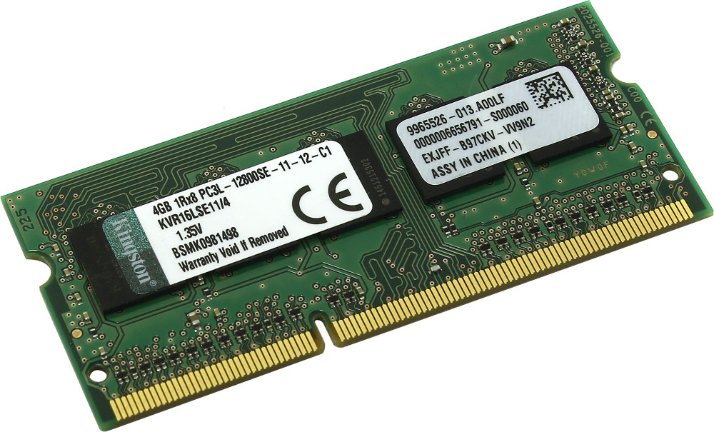 Kingston PC3-12800 DIMM DDR3L 1600MHz ECC CL11 - 4Gb KVR16LSE11/4