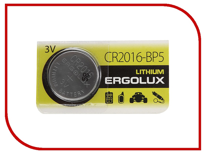 Батарейка CR2016 - Ergolux BL-5 (1 штука)