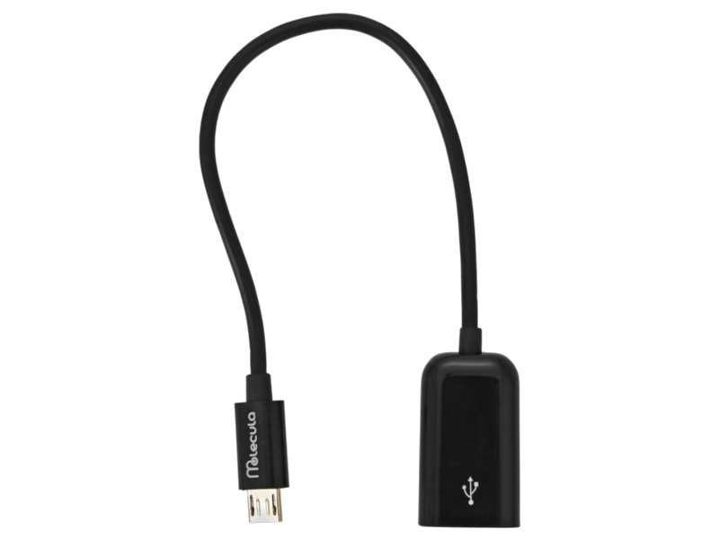  Аксессуар Molecula micro-USB OTG 12cm Black
