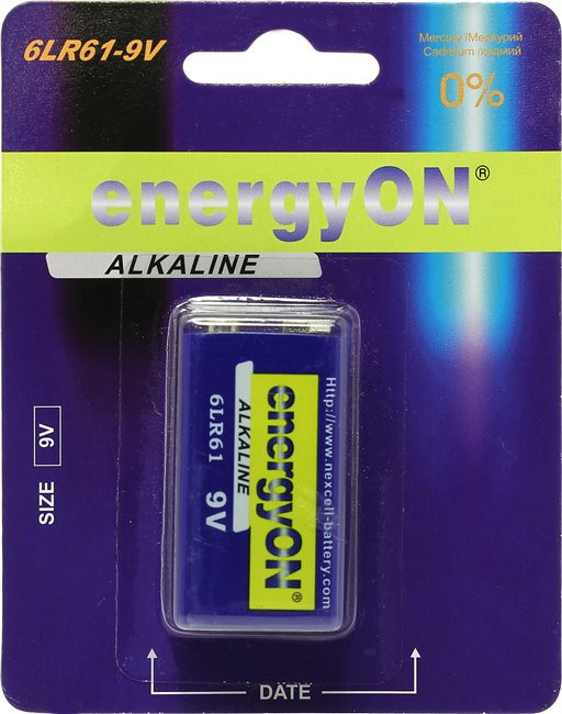 Nexcell Батарейка NEXcell energyON Alkaline 6LR61-9V