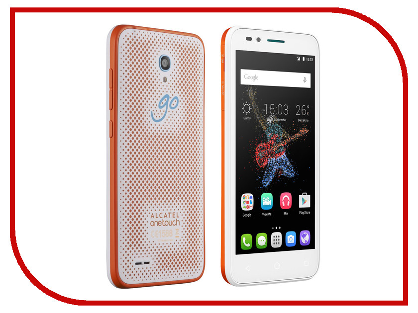 Сотовый телефон Alcatel OneTouch 7048X Go Play Orange White alcatel one touch 7048x go play white orange white