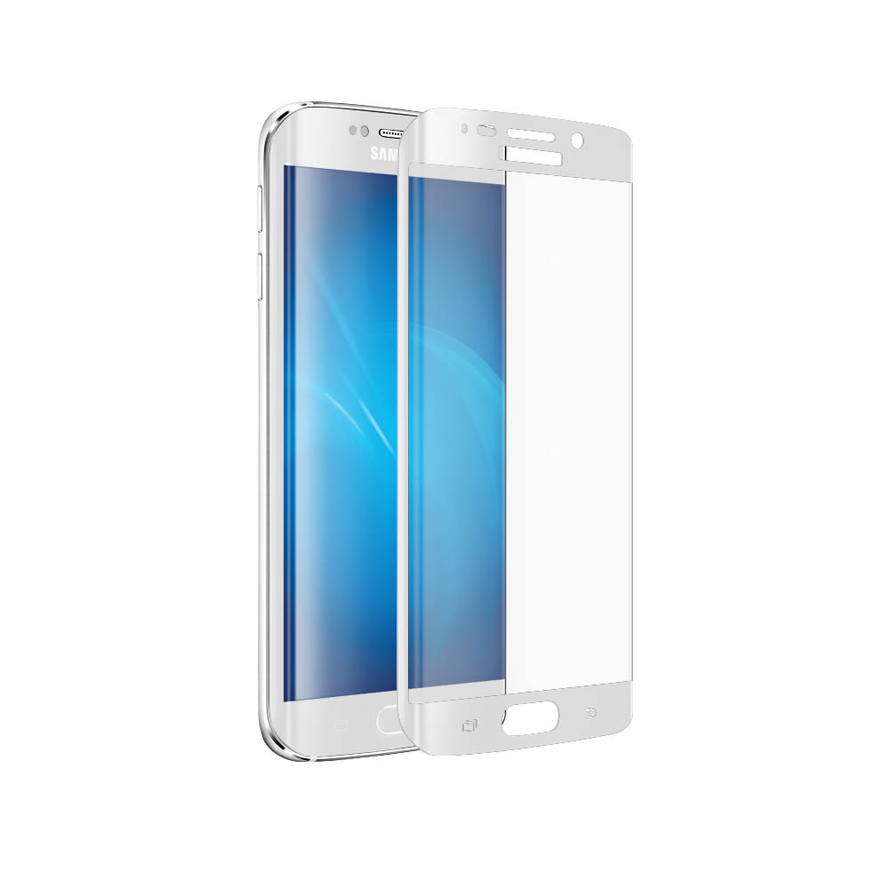  Аксессуар Закаленное стекло Samsung Galaxy S6 EDGE DF sColor-01 White