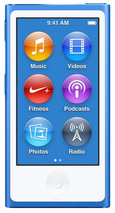 Apple Плеер APPLE iPod Nano - 16Gb Blue MKN02RU/A