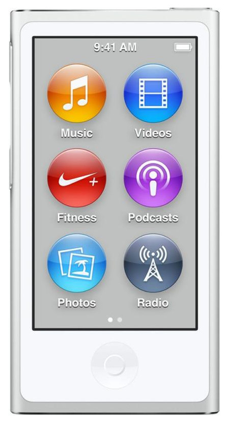 Apple Плеер APPLE iPod Nano - 16Gb White-Silver MKN22RU/A