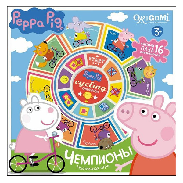  Настольная игра Origami Peppa Pig Карусель-лото + пазл 01603