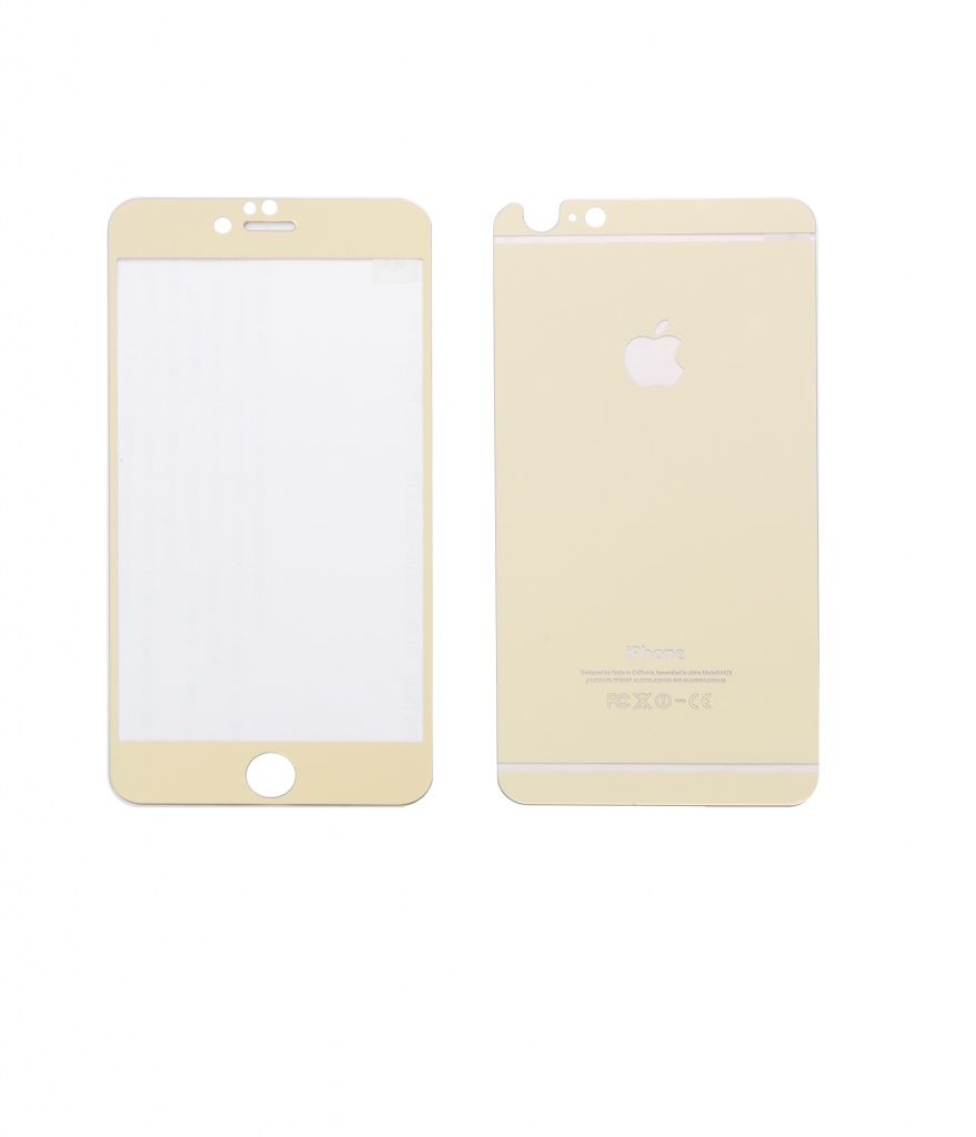  Аксессуар Защитное стекло CaseGuru Mirror Front & Back для APPLE iPhone 6 / 6S Gold 0.33mm Logo