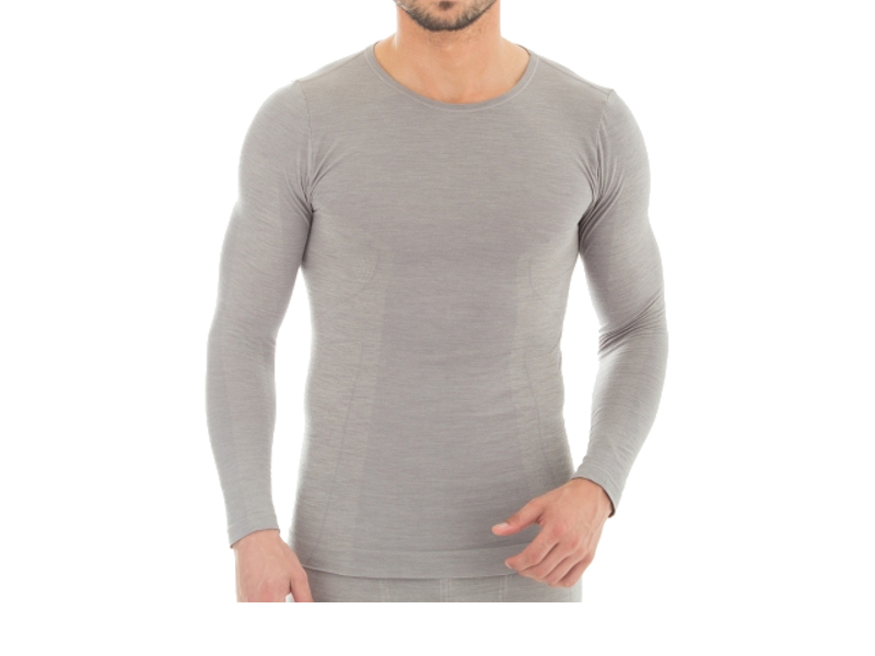  Рубашка Brubeck Comfort Wool L Grey LS12160 мужская