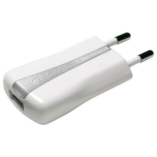 Cellular Line Зарядное устройство Cellular Line USB 1000mA ACHUSBCOMPACIPHONE White