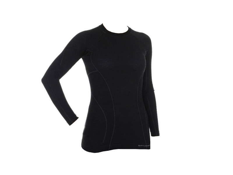  Рубашка Brubeck Active Wool M Black LS12810 женское