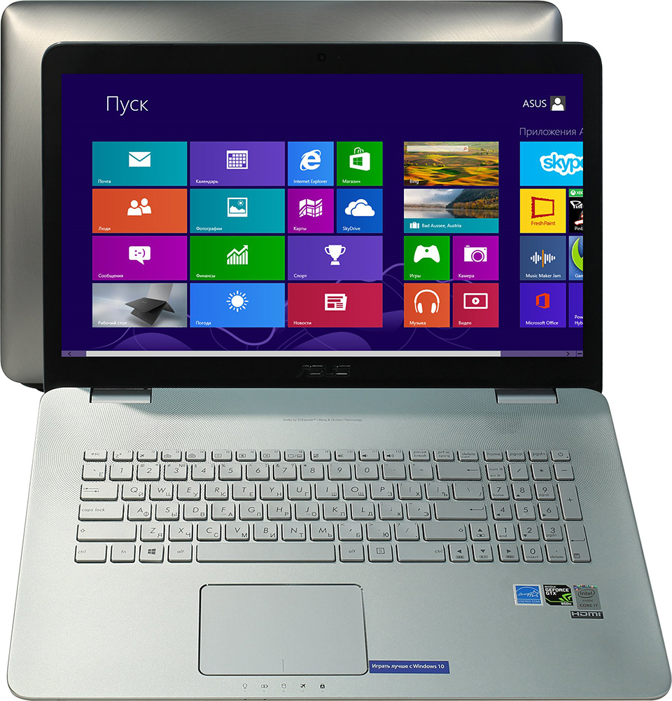 Asus Ноутбук ASUS N751JX-T7113H 90NB0842-M01260 Intel Core i7-4720HQ 2.6 GHz/8192Mb/1000Gb/DVD-RW/nVidia GeForce GTX 950M/Wi-Fi/Bluetooth/Cam/17.3/1920x1080/Windows 8.1 64-bit
