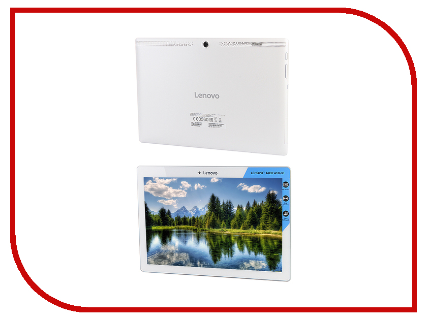  Lenovo TAB 2 A10-30 / TB2-X30L White ZA0D0053RU (Qualcomm MSM8909 1.3 GHz / 1024Mb / 16Gb / Wi-Fi / 3G / LTE / Bluetooth / Cam / 10.1 / 1280x800 / Android)
