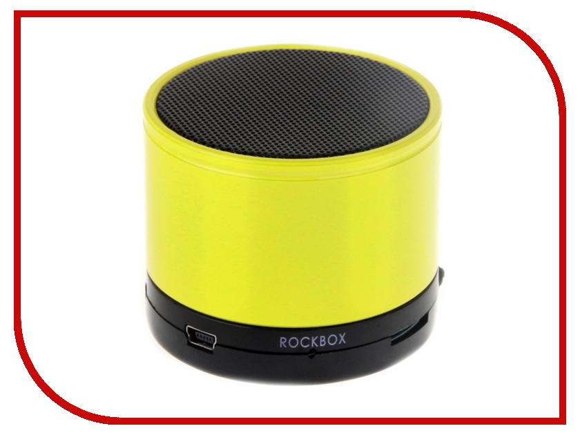 Колонка RockBox Round Glossy Yellow 47255