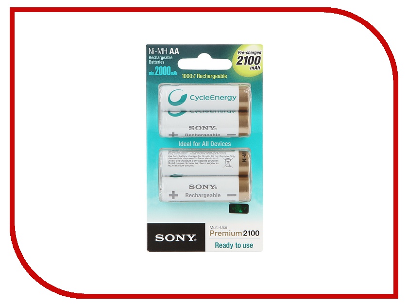 Аккумулятор AA - Sony HR6 4-BL Ni-MH 2100 mAh (4 штуки) NH-AA-B4KN 25050