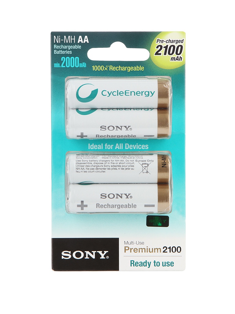 Sony Аккумулятор AA - Sony HR6 4-BL Ni-MH 2100 mAh (4 штуки) NH-AA-B4KN 25050