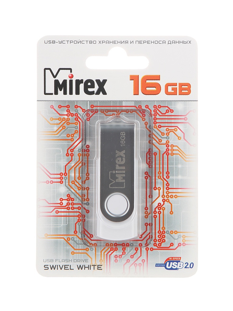 Mirex 16Gb - Mirex Swivel White 13600-FMUSWT16