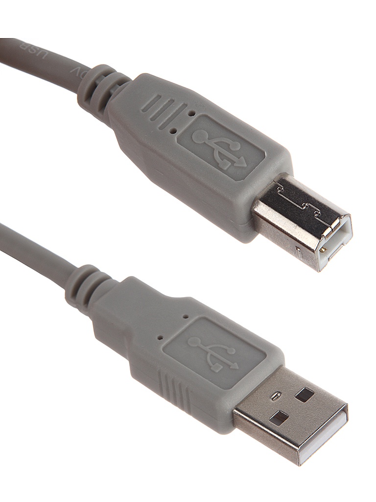 AOpen Аксессуар AOpen USB 2.0 AM-BM 3m Grey ACU201-3MG