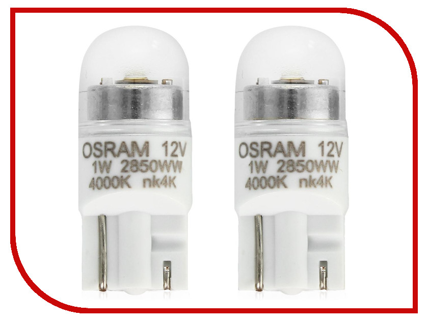  OSRAM W5W 12V-1W LED 4000K 2850WW-02B (2 )
