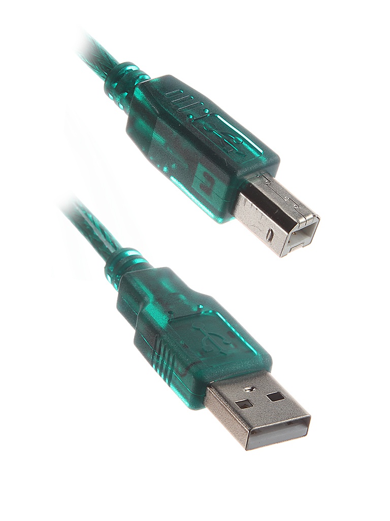 AOpen Аксессуар AOpen USB 2.0 AM-BM 1.8m Green ACU201-1.8MTG