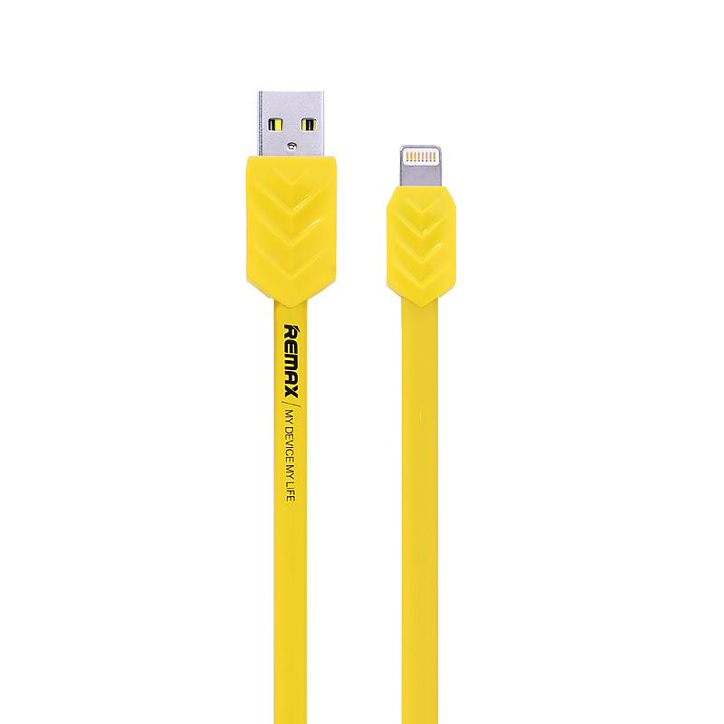  Аксессуар Remax Fishbone USB - Lightning Yellow