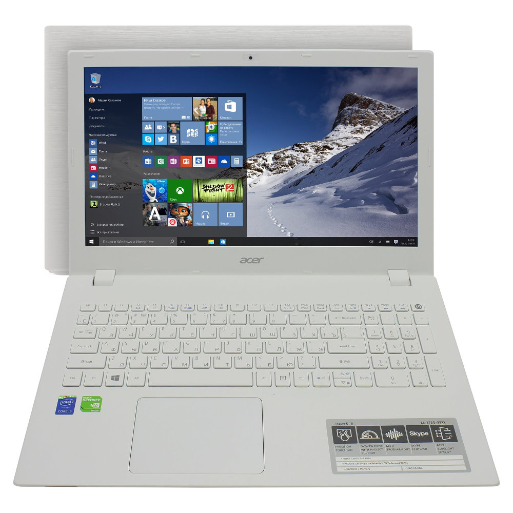 Acer Ноутбук Acer Aspire E5-573G-58XK NX.G89ER.001 Intel Core i5-5200U 2.2 GHz/4096Mb/1000Gb/DVD-RW/nVidia GeForce 940M 2048Mb/Wi-Fi/Bluetooth/Cam/15.6/1366x768/Windows 10 64-bit 327984