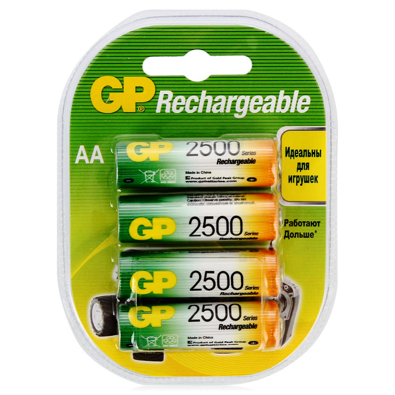 GP Аккумулятор AA - GP R6 2500 mAh (4 штуки) GP250AAHC-2DECRC4