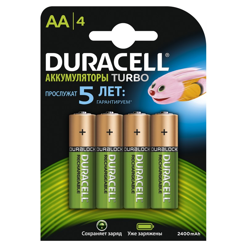 Duracell Аккумулятор AA - Duracell HR6 2500 mAh BL4 (4 штуки)