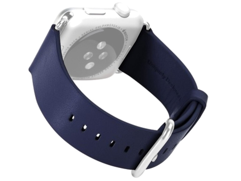  Аксессуар Ремешок APPLE Watch 42mm ROCK Genuine Leather Watchband Navi Blue