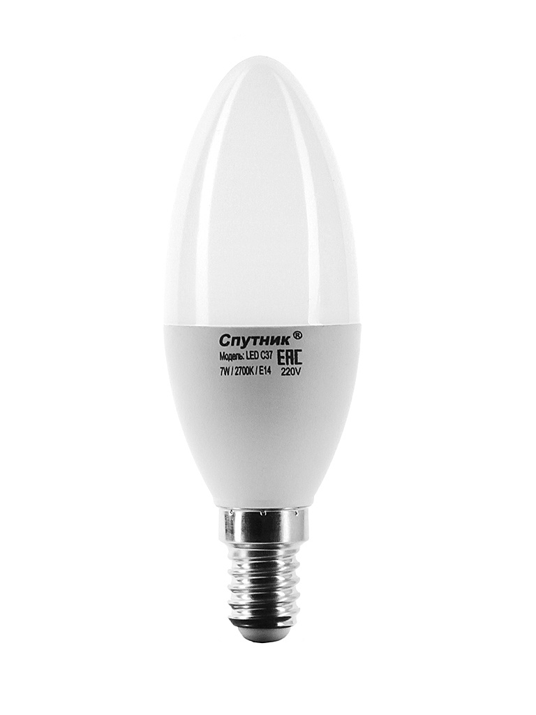  Лампочка Спутник LED C37 E14 7W 220V 2700K 16-C37-7W-2700-E14