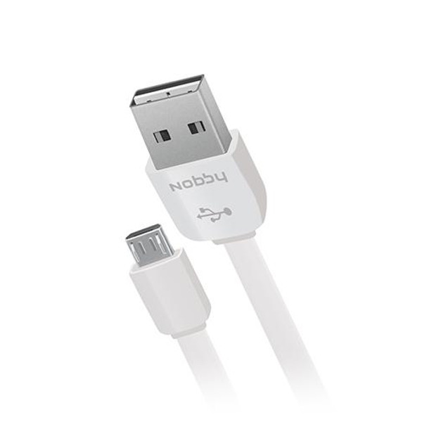  Аксессуар Nobby Connect USB - micro USB 008-001 0.23m White 08992