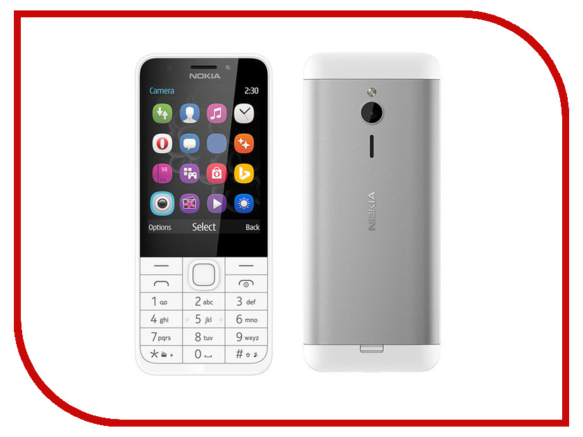 Сотовый телефон Nokia 230 Dual Sim White Silver