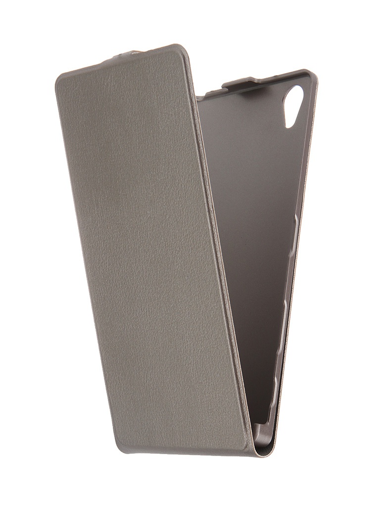  Аксессуар Чехол Sony Xperia Z5 Premium BROSCO Silver Z5P-SLIMFLIP-DARKSILVER