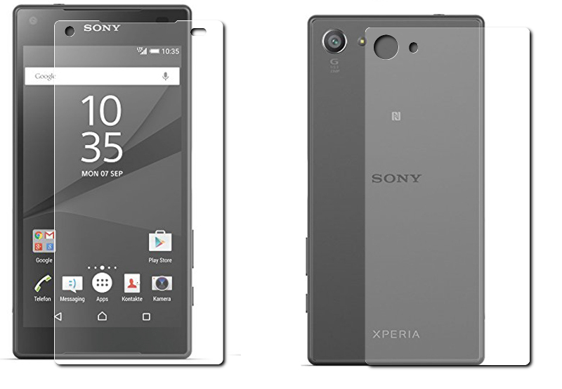  Аксессуар Защитное стекло Sony Xperia Z5 Compact BROSCO 0.15mm + 0.3mm Front&Back Z5C-SS-FRONT&BACK-GLASS