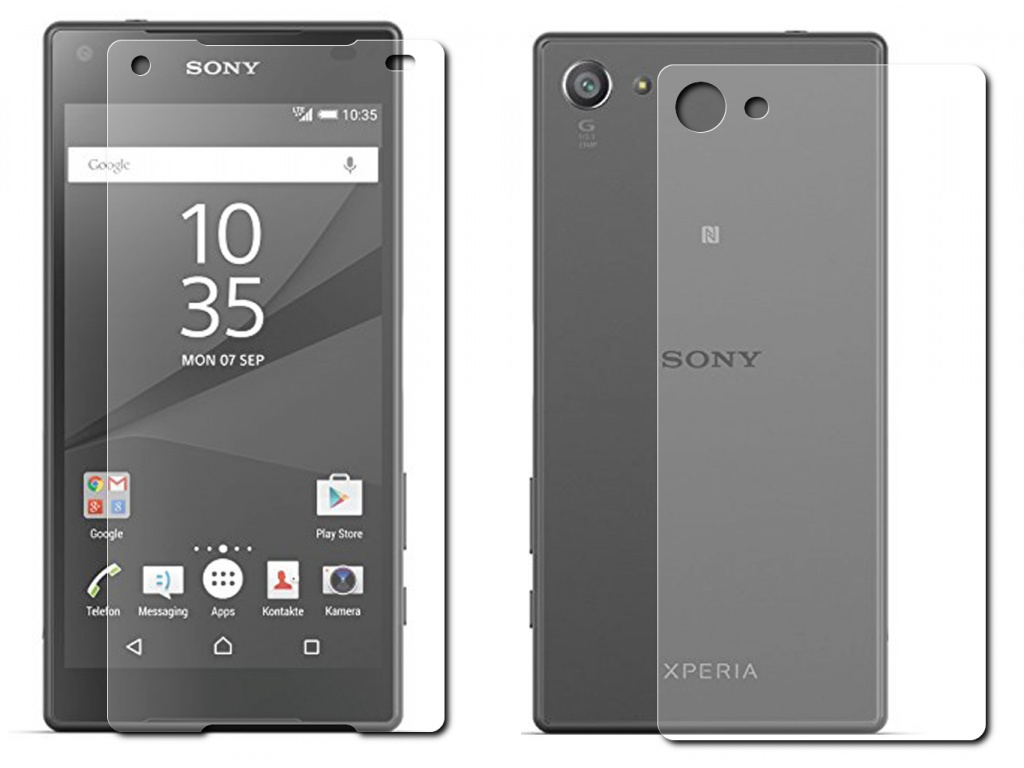  Аксессуар Защитное стекло Sony Xperia Z5 Compact BROSCO 0.3mm Front&Back Z5C-FRONT&BACK-GLASS