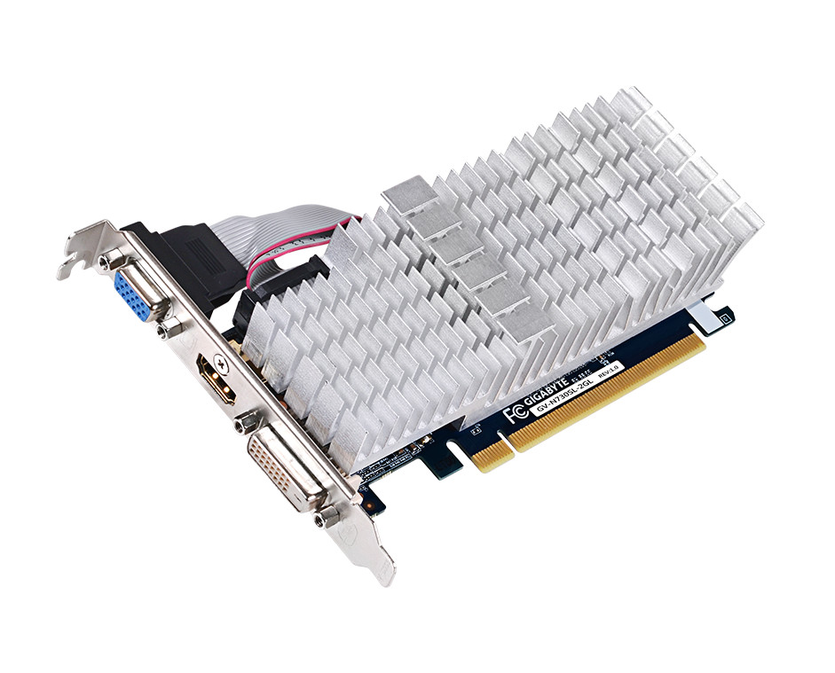 Gigabyte GeForce GT 730 902Mhz PCI-E 2.0 2048Mb 1800Mhz 64 bit DVI HDMI HDCP Silent GV-N730SL-2GL