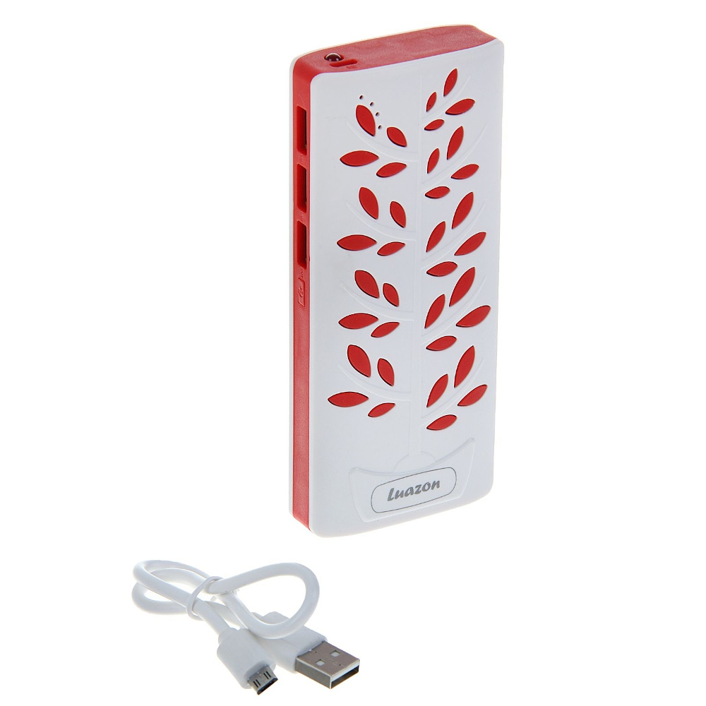  Аккумулятор Luazon 3 USB 1А 7200 mAh White-Red 1219928