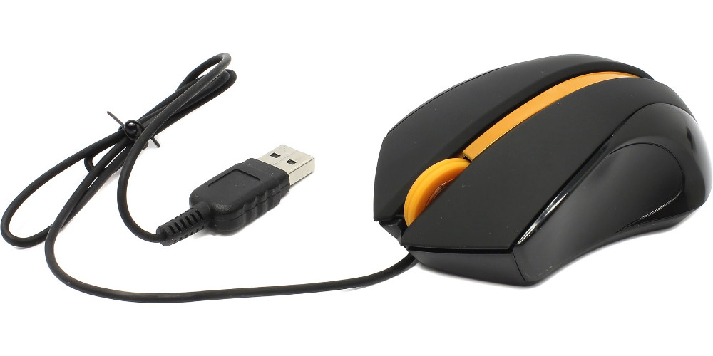 A4Tech Мышь проводная A4Tech Q3-310-4 Black-Orange USB