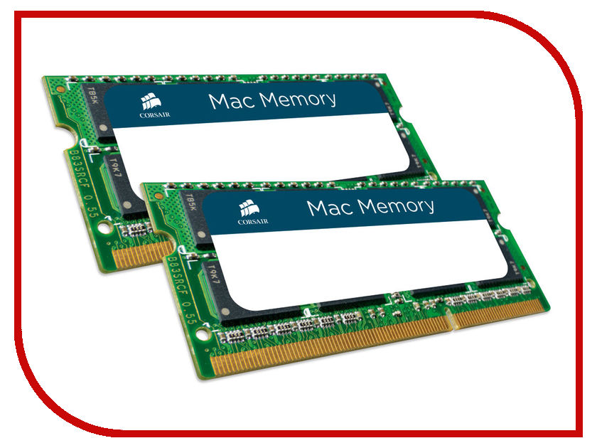   Corsair Mac DDR3 SO-DIMM 1333MHz PC3-10600 CL9 - 8Gb KIT (2x4Gb) CMSA8GX3M2A1333C9