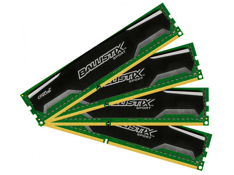 Crucial Ballistix Sport PC3-12800 DIMM DDR3 1600MHz CL9 - 32Gb KIT (4x8Gb) BLS4CP8G3D1609DS1S00BEU