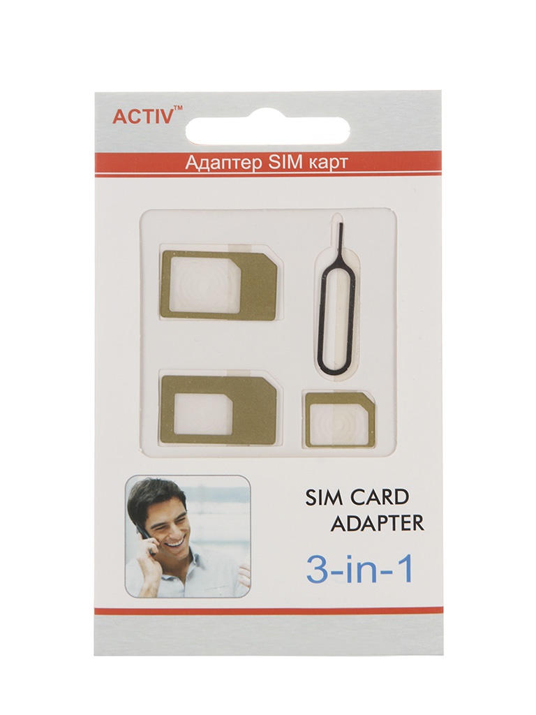  Аксессуар Activ SIM 3 in 1 Gold 41184