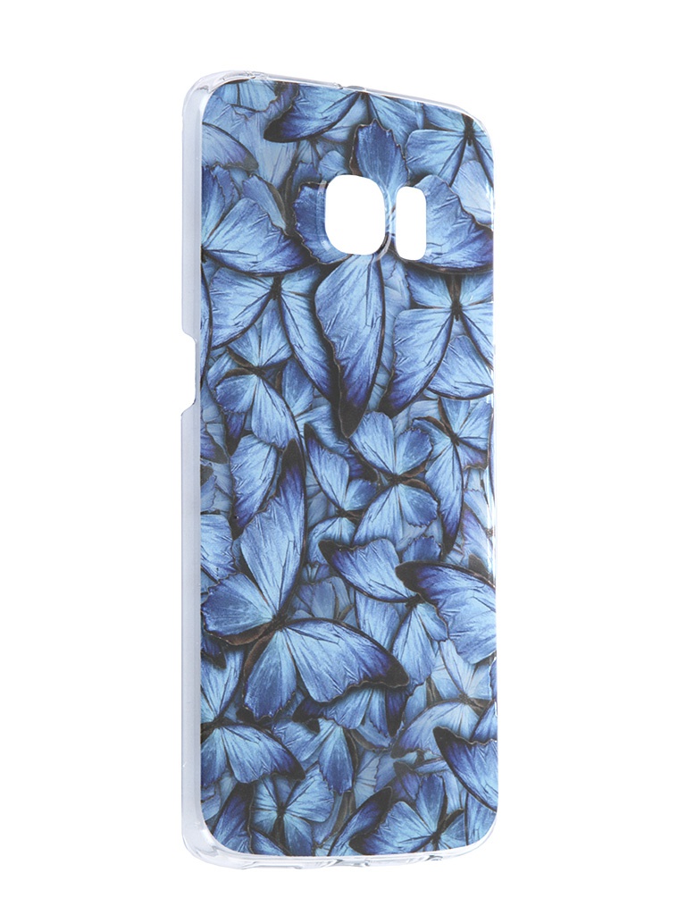  Аксессуар Чехол Samsung Galaxy S6 Edge iPapai Синие бабочки