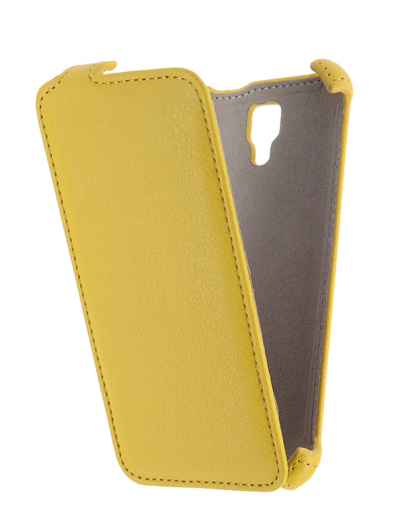  Аксессуар Чехол Lenovo A2010 Activ Flip Case Leather Yellow 55351