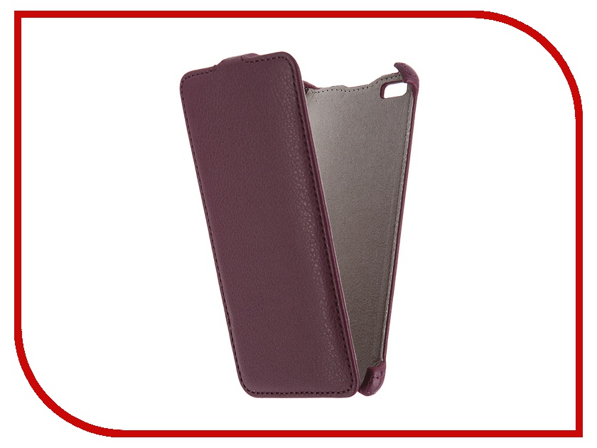   Micromax Q450 Canvas Silver 5 Activ Flip Case Leather Violet 55385