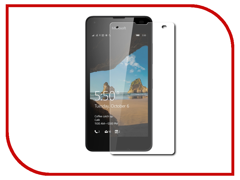    Microsoft Lumia 550 Red Line Tempered Glass