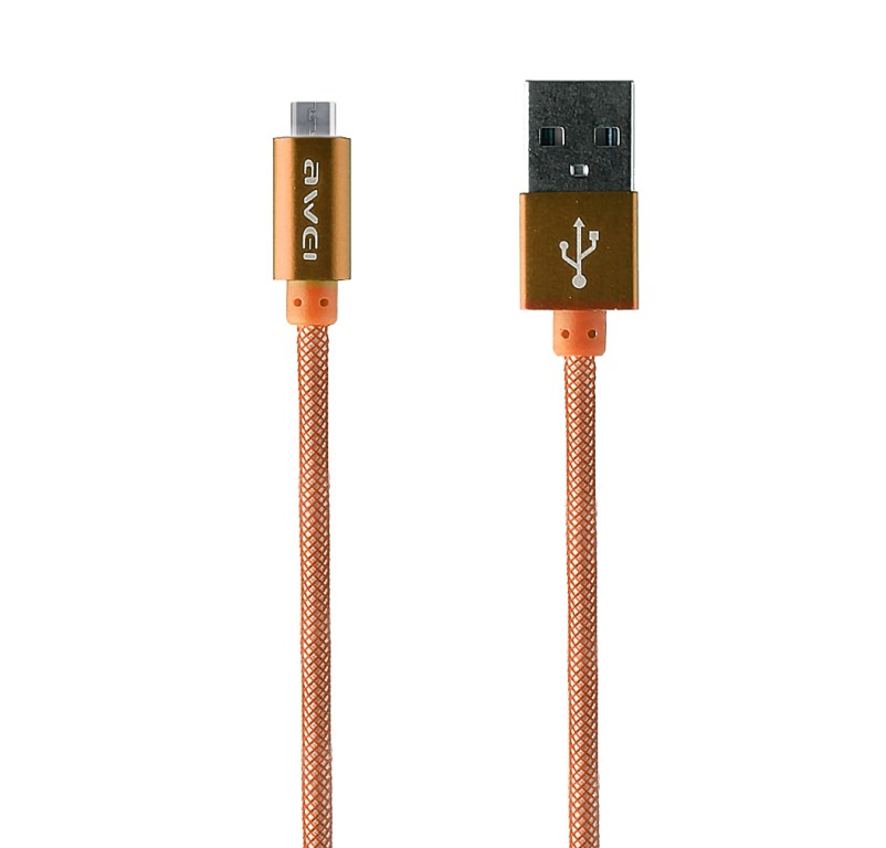  Аксессуар Awei USB - micro USB CL-920 100cm Orange 52053