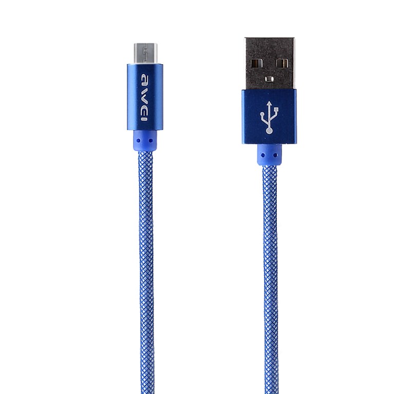  Аксессуар Awei USB - micro USB CL-920 100cm Blue 52051