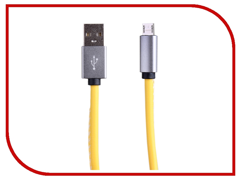  Activ USB - micro USB Leather Yellow-Grey 51594