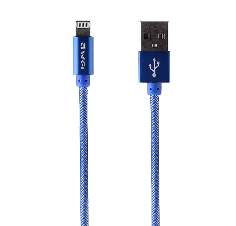  Аксессуар Awei USB A - APPLE Lightning CL-910 1m Blue 52041