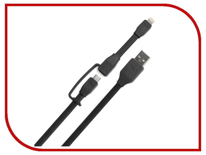 Аксессуар TYLT Syncable Duo 1m Black IP5-MIC1MBK-T